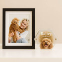Personalised Acrylic Dog Keepsake with Photo – Custom Pet Fur or Tooth Memorial Box with Name & Dates