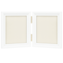 Folding Paw Print Clay & Photo Frame Kit – Wooden Dog Memorial Picture Frame for Indoor Display