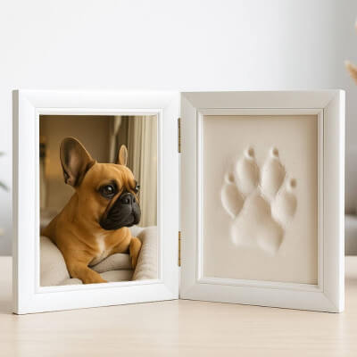Folding Paw Print Clay & Photo Frame Kit –...
