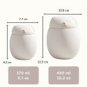 Personalised Ceramic Dog Urn with Sleeping Pet Lid – Pet Cremation Urn for Ashes with Dog's Photo, Name & Dates