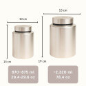Personalised Dog Urn – Engraved Stainless Steel Memorial Urn  with Heart Paw Icon, Name & Dates