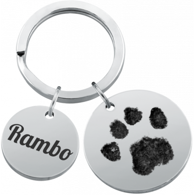 copy of 2 circles engraved keyring with picture