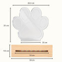 Personalised Dog Memorial Light with Four Photos – Paw-shaped LED Pet Tribute Lamp with Engraved Name & Dates on Acrylic Plaque