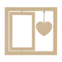 Personalised Wooden Dog Memorial Photo Frame – 360° Rotating Engraved Pet Tribute with Name & Dates