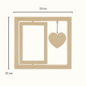 Personalised Wooden Dog Memorial Photo Frame – 360° Rotating Engraved Pet Tribute with Name & Dates
