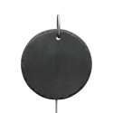 Personalised Round Dog Grave Marker with Metal Hook Stake – Slate Pet Memorial Garden Plaque with Name, Dates & Tribute