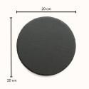 Personalised Round Dog Grave Marker – Slate Pet Memorial Garden Plaque with Dog Name, Dates, Tribute & Dog Angel Design