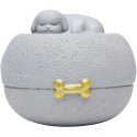 Outdoor Resin Dog Urn – Pet Cremation Urn for Ashes with Decorative Sleeping Dog Figure for Garden Display