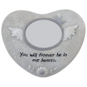Heart-Shaped Dog Memorial Stone with Photo – Weatherproof Resin Grave Marker for Outdoor Display