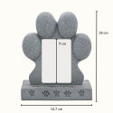 Paw-Shaped Dog Memorial Headstone with Photo & Tribute – Weatherproof Resin Grave Marker for Outdoor Display